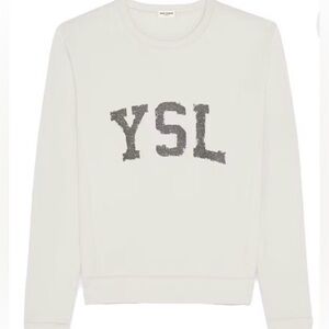 Saint Laurent YSL Vintage Sweatshirt Beige